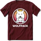 Saitama T-Shirt | Wolfpack Crypto ethereum Heren / Dames | bitcoin munt cadeau - Burgundy - M