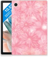 Foto hoesje Samsung Galaxy Tab A8 2021 Back Cover Lente Bloemen met doorzichte zijkanten