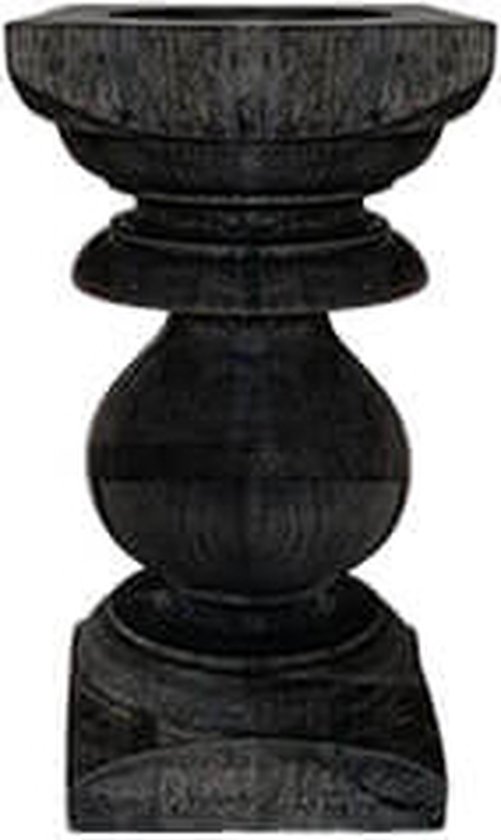 Kandelaars en kaarsenhouders  - landelijke kandelaar - zwart  - sunburn kleur - robuust  -  H33cm