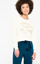 LOLALIZA Sweater met tekst - Wit - Maat XS