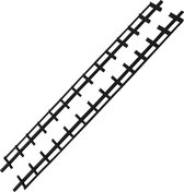 Flex fence draaibare lamellen - 165 cm - zwart RVS - 2 stuks