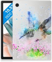 Cover Geschikt voor Samsung Galaxy Tab A8 2021 Print Case Vogel met transparant zijkanten