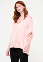 LOLALIZA Satijnen blouse met halflange mouwen - Nude - Maat 46