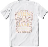 10 Jaar Legendarisch Gerijpt T-Shirt | Roest - Ivoor | Grappig Verjaardag Cadeau | Dames - Heren | - Wit - 3XL