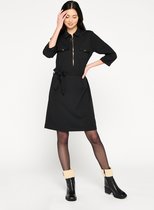 LOLALIZA Korte jurk met halflange mouwen - Zwart - Maat 36