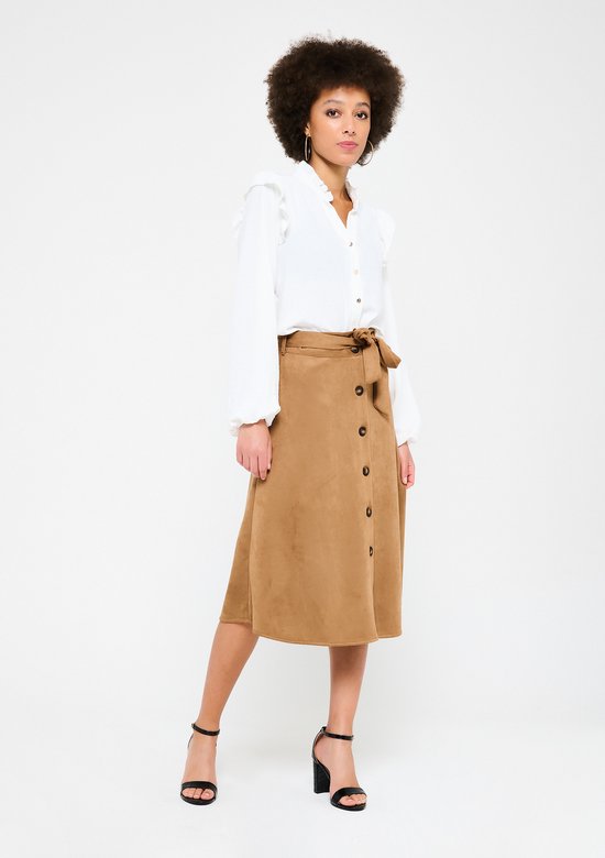 Jupe midi camel hot sale