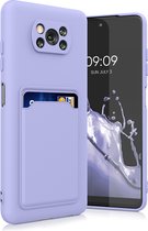 kwmobile hoesje voor Xiaomi Poco X3 NFC / Poco X3 Pro - Telefoonhoesje met pasjeshouder - Smartphone hoesje in lavendel