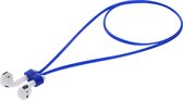 kwmobile magnetische band compatibel met Apple Airpods 1 / 2 / 3 / Pro 1 / Pro 2 - Siliconen strap voor draadloze oordopjes - 80 cm lang - In blauw