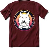 Saitama T-Shirt | Wolfpack Crypto ethereum Heren / Dames | bitcoin munt cadeau - Burgundy - L