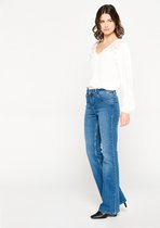 LOLALIZA Wijduitlopende skinny jeans - Blauw - Maat 38