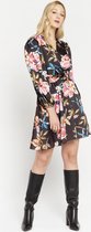 LOLALIZA Wikkeljurk met bloemenprint - Veelkleurig - Maat 38