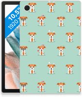 Back Case Geschikt voor Samsung Galaxy Tab A8 2021 Siliconen Hoesje met foto Pups met transparant zijkanten