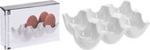 Excellent Houseware Porseleinen Eierhouder Wit