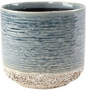TS Sierpot Issa blauw - Decoratieve pot - 1x Ø 15 x 15 cm