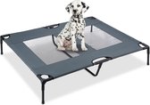 Relaxdays hondenstretcher - diverse groottes - verhoogd hondenbed - op poten - grijs - XL