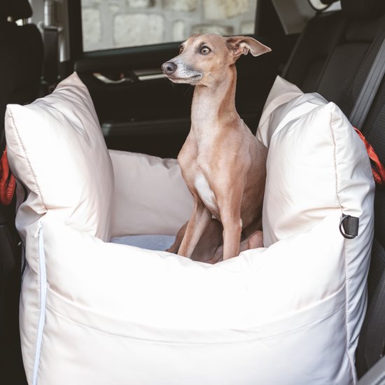 L'élianne ®: Luxe Honden Autostoel - Auto Hondenmand - Verhoogde Autostoel Hond - Reismand - Automand