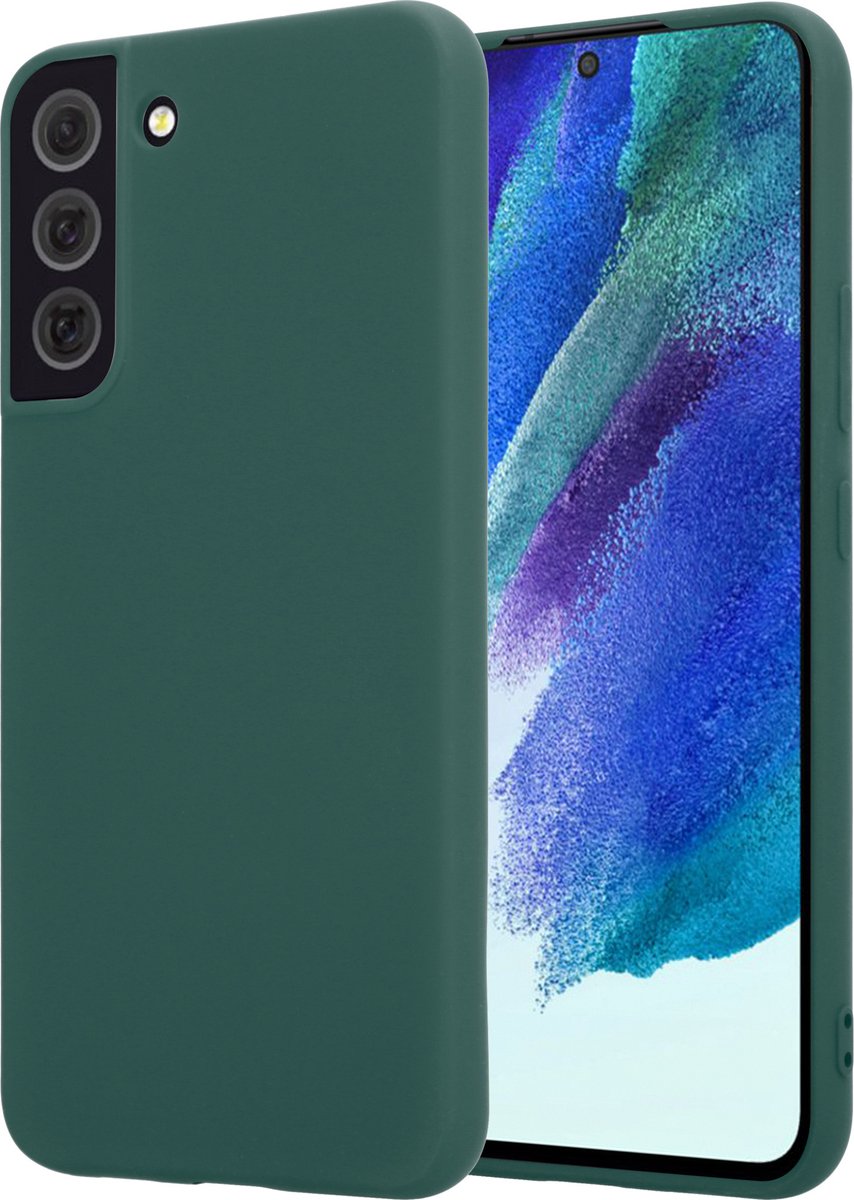 ShieldCase Hoesje geschikt voor Samsung Galaxy S22 silicone case - donkergroen - Flexibele en Duurzame Case - Stijlvolle Silicone Hoes - Val- en Krasbestendige Bescherming - Zachte Siliconen Beschermcase