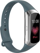 Siliconen Smartwatch bandje - Geschikt voor  Samsung Galaxy Fit siliconen bandje - grijsblauw - Strap-it Horlogeband / Polsband / Armband