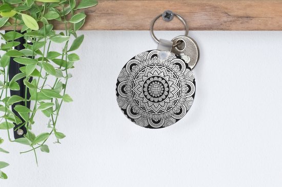Porte-clés - Mandala gracieux - Plastique - Rond