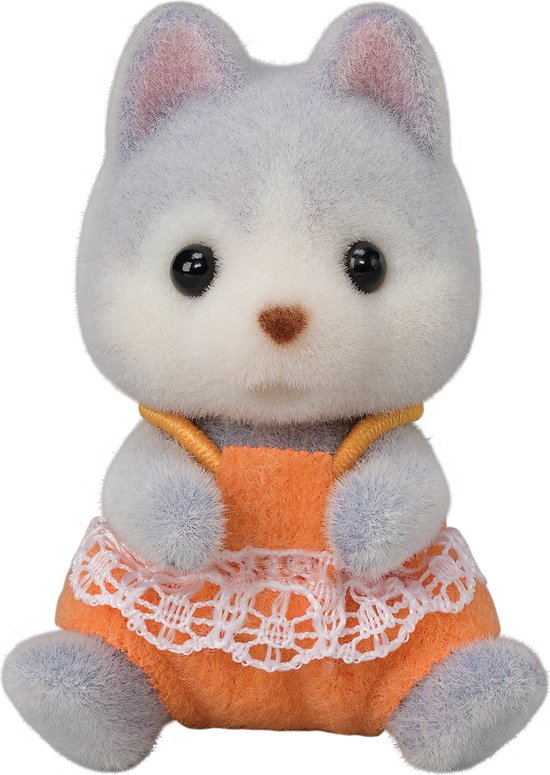 Sylvanian Families Husky Cufflinks – Articulated Twin Figures In Pajamas, Collectible Toy Set - View #5