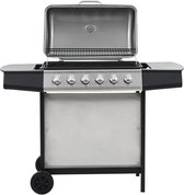Everest Gasbarbecue met 6 kookzones roestvrij staal zilverkleurig