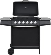 Everest Gasbarbecue met 6 kookzones staal zwart