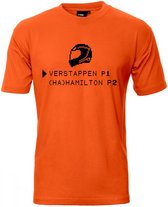Verstappen p1 t-shirt | oranje | hamilton | f1 | formule 1 | wereldkampioen | max | unisex