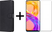 Xiaomi Mi 11 Lite 4G/5G hoesje bookcase met pasjeshouder zwart wallet portemonnee book case cover - 1x Xiaomi Mi 11 Lite 4G/5G screenprotector