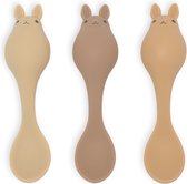 Cuillères Konges slojd lapin rose - silicone - 10,5 centimètres