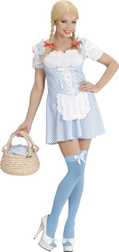 Widmann - Bo Peep Kostuum - Miss Muffet Lichtblauw Kostuum Vrouw - Blauw - Large - Carnavalskleding - Verkleedkleding