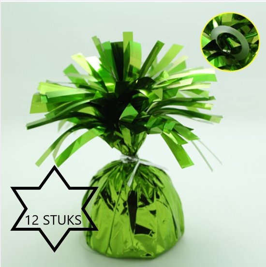 Ballon gewichtje 170 gr Lime Groen Kleur 12 stuks, Verjaardag, Themafeest