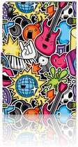 Tablet Book Cover Samsung Galaxy Tab S7 FE Cover met Standaard Punk Rock