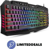 Gaming LED toetsenbord - Gaming keyboard met LED verlichting - Computer toetsenbord op USB met N-19 Anti-ghosting en Gaming mode - 10 Multimedia functie toetsen - LimitedDeals