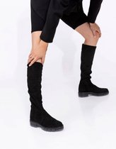 Rapisardi IRA knielaars stretch nabuk zwart maat 40