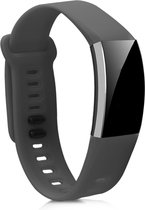 kwmobile 2x armband geschikt voor Huawei Band 2 / Band 2 Pro - Bandjes voor fitnesstracker in grijs / zwart