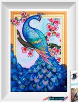 Diamond painting Exlusieve versie met strass steentjes - rhinestone diamonds -pauw 30X40cm DZ002