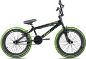 Ks Cycling Fiets BMX Freestyle 20 '' 23 cirkels zwart-groen - 25 cm
