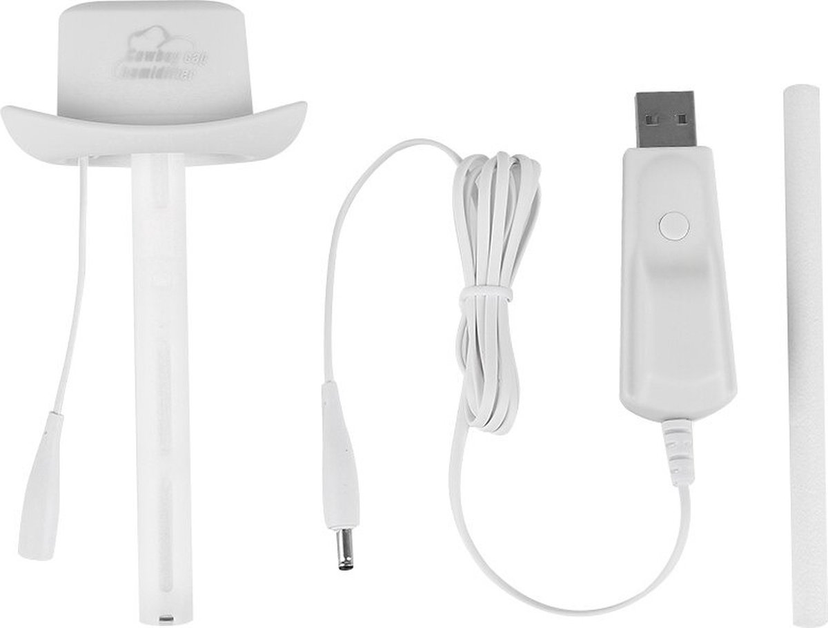 Mini USB draagbare luchtbevochtiger - Ultrasone luchtreiniger - Mistmaker - Diffuser voor etherische olie - Wit