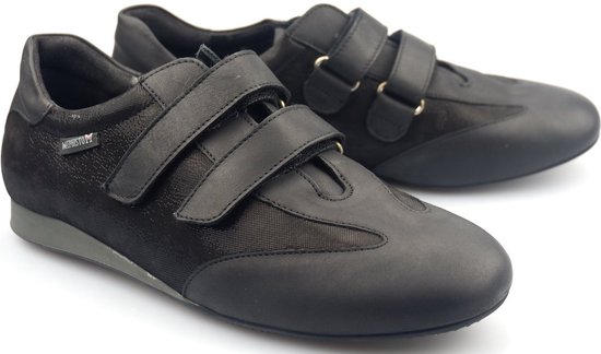Mephisto BEA lederen dames sneaker met dubbele klittenband zwart - Maat  38.5 | bol.com
