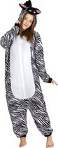 FUNIDELIA Zebra Kostuum - Zebra Onesie voor mannen en vrouwen - Maat: S-M