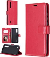 LuxeBass Hoesje geschikt voor Samsung Galaxy A01 hoesje book case rood - telefoonhoes - gsm hoes - telefoonhoesjes