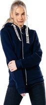 Justhype Drawstring Zip Hoodie HYPWOMHOOD003, Vrouwen, Marineblauw, Sweatshirt, maat: 12