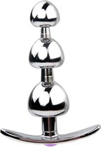 Nooitmeersaai - Metalen buttplug met paars kristal 28 - 97 mm