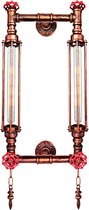 OHNO Woonaccessoires Lamp Luna - Wandlamp, Woondecoratie, Verlichting, Home Decoratie, industriele lamp, industrieel - Koper/Rood