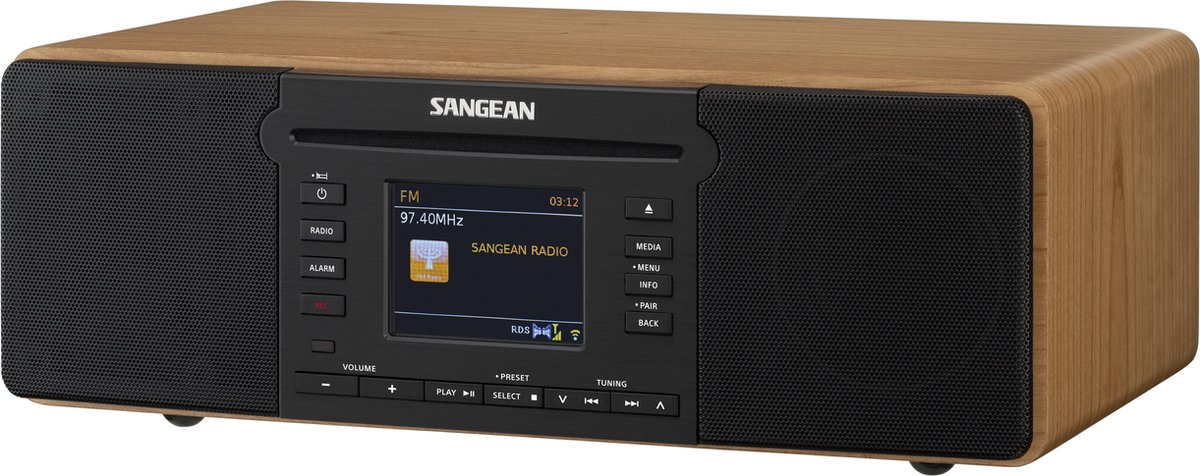 Sangean - DDR-66BT (REVERY R6), internet radio, Spotify, DAB+, BT, walnoot