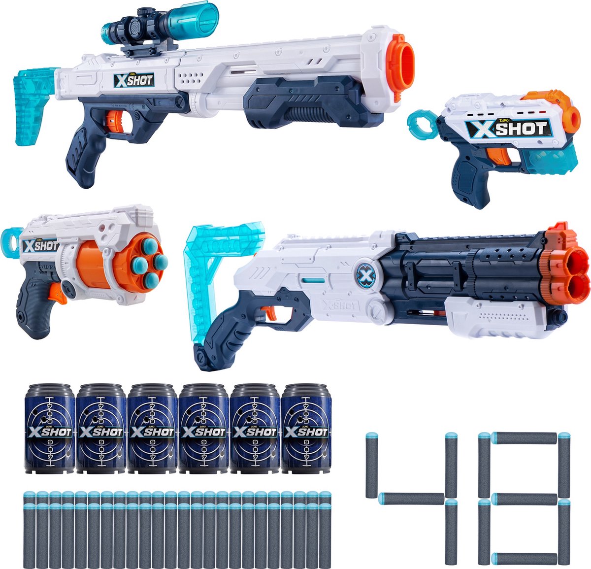 XSHOT - Blasters Ensemble 2 Reflex 6 avec 36 Fléchettes | Smyths Toys France XSHOT - Blasters Ensemble 2 Reflex 6 avec 36 Fléchettes | Smyths Toys France