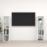Decoways - Tv-meubelen 2 stuks 142,5x35x36,5 cm spaanplaat hoogglans wit