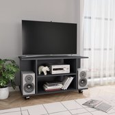 Decoways - Tv-meubel met wieltjes 80x40x40 cm spaanplaat grijs