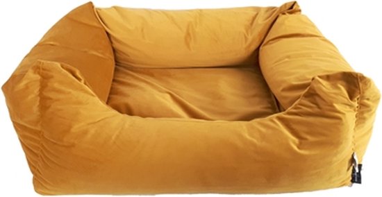 Madison Velours Dog Bed Geel L