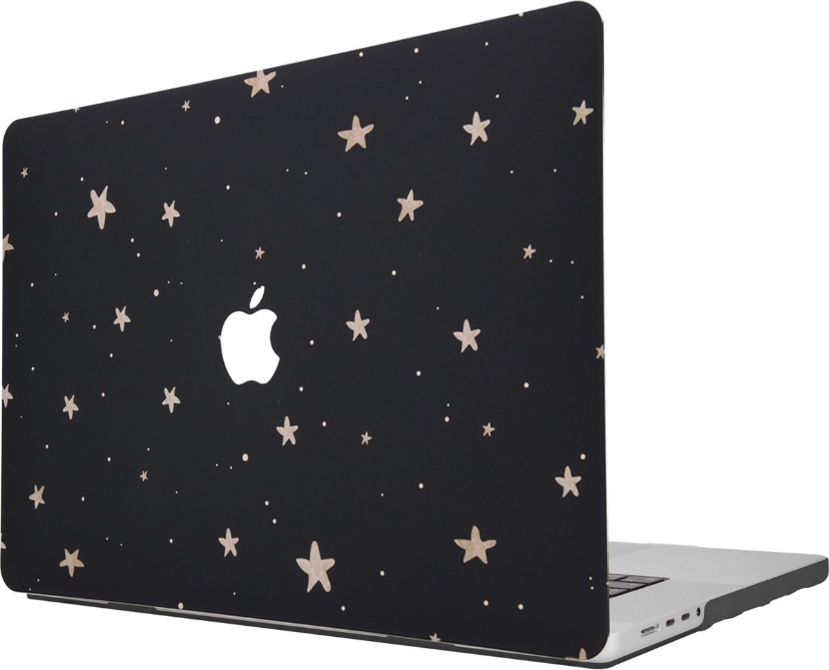 iMoshion Design Laptop Cover voor de MacBook Pro 16 inch (2021) - Stars Gold